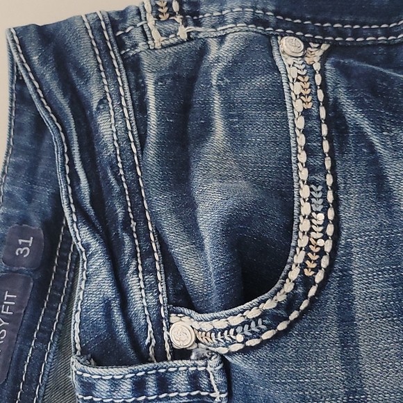 Grace Medium Wash Jeans embroidery Bling Pockets - Picture 11 of 14